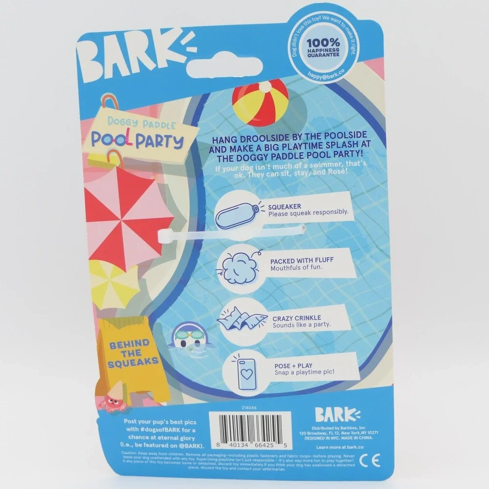 BARK Doggy Paddle Pool Party Pool Water Rosé Dog Toy All Dog Sizes 5